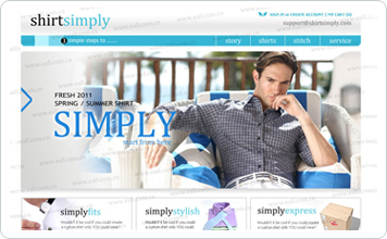 shirt simply Website design case