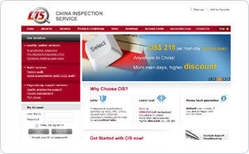 China Inspection Services网站设计案例